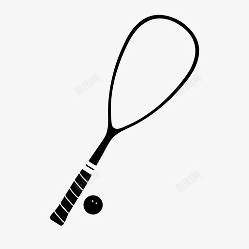 壁球球拍球网球图标svg_新图网 https://ixintu.com 壁球 桨球 球拍球 网球 运动
