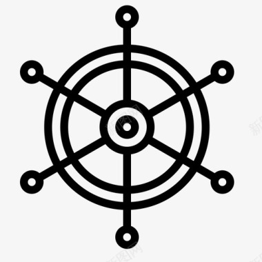 舵船船方向盘图标图标