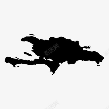伊斯帕尼奥拉加勒比海多米尼加共和国图标图标