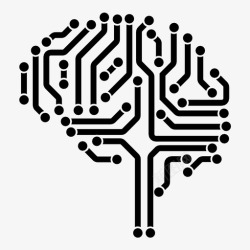 机器人头脑电子大脑灵感智能图标高清图片