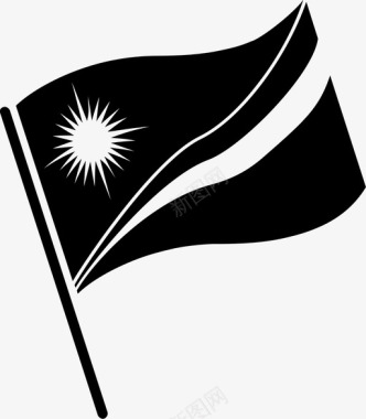 马绍尔群岛国旗代表性大洋洲图标图标