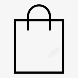 矢量简易商店购物袋购物车电子商务图标高清图片