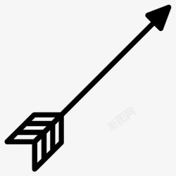 带羽毛的弓箭箭弓箭手弓箭图标高清图片