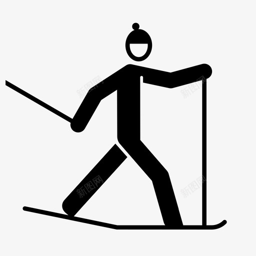 冬季两项冬季运动步行图标svg_新图网 https://ixintu.com 冬季两项 冬季运动 射击 户外 步行 滑雪 运动象形图