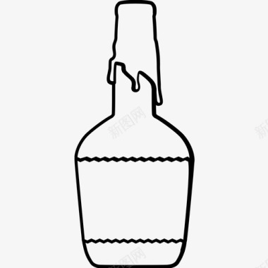 威士忌瓶饮料图标图标