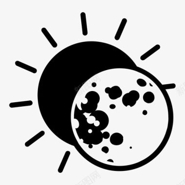 日食夜夜空图标图标