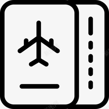 飞机票假期旅行图标图标