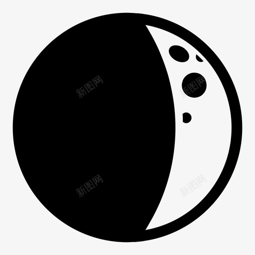 腊月月相夜图标svg_新图网 https://ixintu.com 夜 夜空 星辰 月亏 月相 潮水 潮汐 腊月