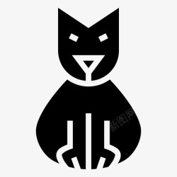 牛奶和猫相靠着猫幽灵恐怖图标高清图片