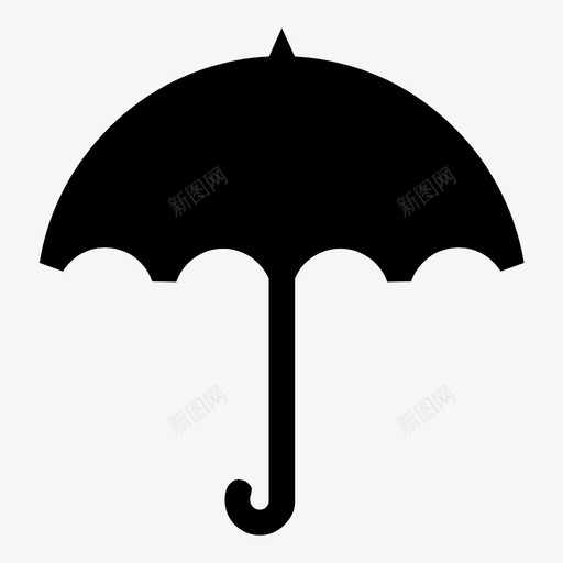伞弯柄预报图标svg_新图网 https://ixintu.com 伞 保险 天气 弯柄 雨 预报