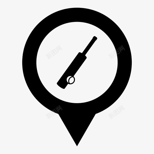 板球场运动商店图标svg_新图网 https://ixintu.com 位置 位置标记针 别针 商店 地图 导航 指针 板球场 标记 球场 运动