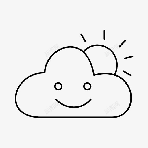 阴天面部表情情绪图标svg_新图网 https://ixintu.com 微笑 快乐 情绪 笑脸 阳光 阴天 面部表情 预测
