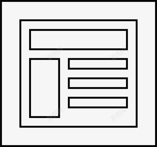 新闻版面图标svg_新图网 https://ixintu.com 新闻 版面