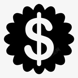 溢价标签美元符号奖章货币图标高清图片