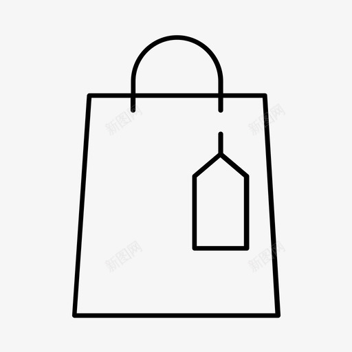 购物袋标签商场图标svg_新图网 https://ixintu.com 商场 市场 手袋 标签 电子商务 购物袋 采购 钱包 销售