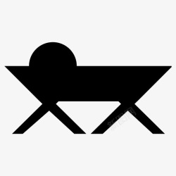 婴儿耶稣马槽支架耶稣图标高清图片