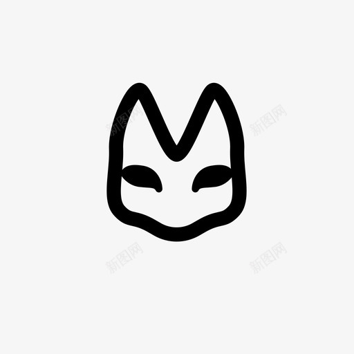 猫面具面具头盔图标svg_新图网 https://ixintu.com 头盔 头饰 帽子 时尚配件 猫面具 耳朵 面具 面具和头盔