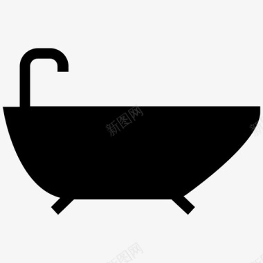 浴缸浴缸时间洗澡时间图标图标