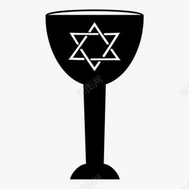 基杜什杯葡萄酒犹太教堂图标图标