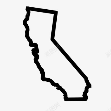 加利福尼亚地理位置地点图标图标