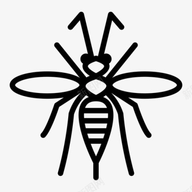 黄蜂轴心虫昆虫图标图标