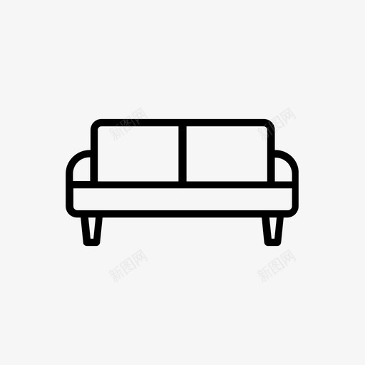 沙发舒适家具图标svg_新图网 https://ixintu.com 坐下 家具 座椅 沙发 舒适