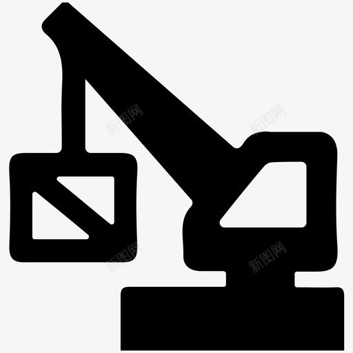 起重机建筑建筑起重机图标svg_新图网 https://ixintu.com 升降机 工作机器 建筑 建筑工程 建筑起重机 起重 起重机