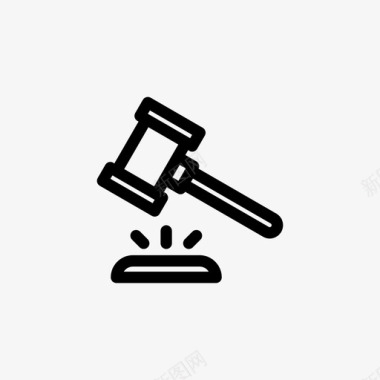 法庭惩罚技术图标图标