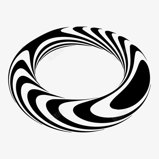 圆环形状原始图标svg_新图网 https://ixintu.com 几何 原始 圆环 埃舍尔 多边形 幻觉 形状 物体 魔法