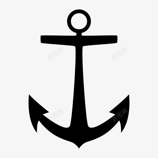 锚海洋安全图标svg_新图网 https://ixintu.com 安全 帆 格斗 水手 海上保安 海军 海洋 航行 船 重量 锚
