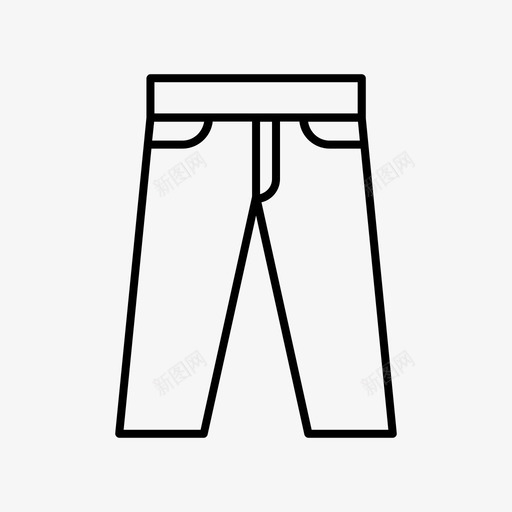 牛仔裤拉链衣服图标svg_新图网 https://ixintu.com 口袋 拉链 时髦 牛仔裤 紧身 腰 腿 衣服 衣服和时尚 裤 裤子
