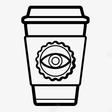纸质咖啡杯咖啡套装图标图标