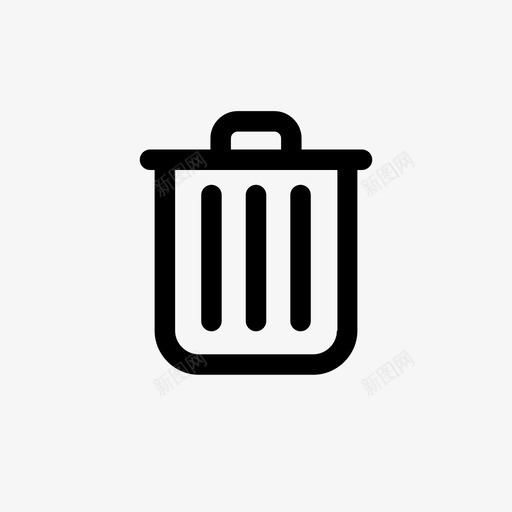 垃圾桶移除丢弃图标svg_新图网 https://ixintu.com 丢弃 垃圾桶 工具箱 移除
