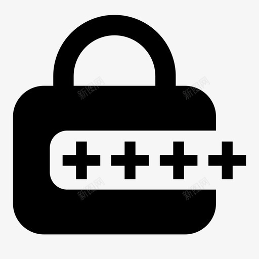 密码隐藏锁定图标svg_新图网 https://ixintu.com 密码 机密 锁定 隐藏