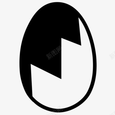 彩蛋碎蛋复活节图标图标