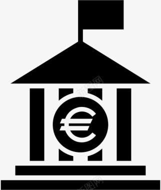 银行贸易中心储蓄图标图标