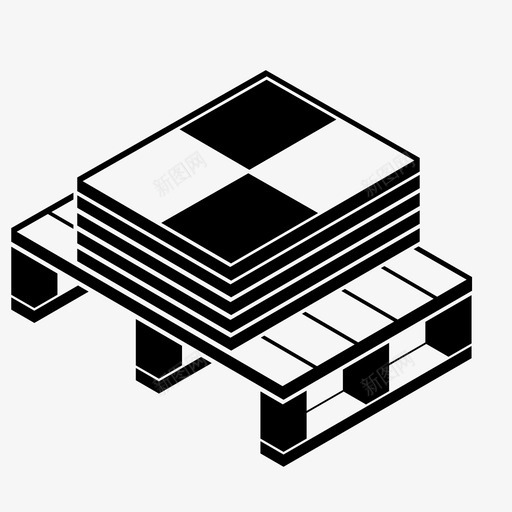 托盘木材仓库图标svg_新图网 https://ixintu.com 仓库 储存 工业 工厂 建筑 托盘 托盘运输 木材 板材 运输