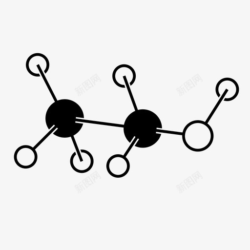 分子化学有机图标svg_新图网 https://ixintu.com 分子 化学 有机 甲醇 科学