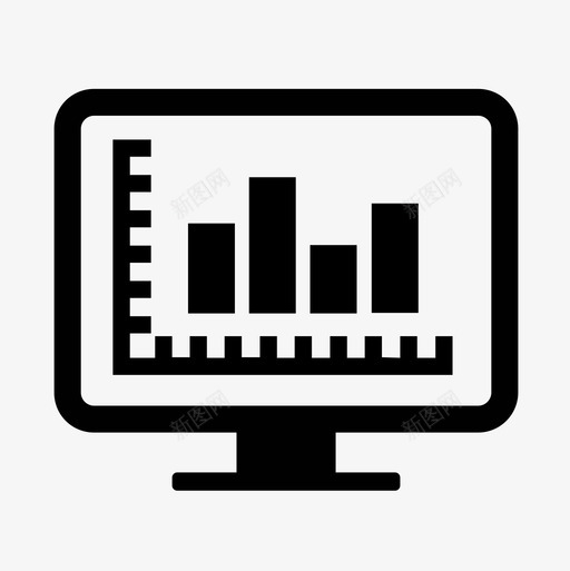 分析流量统计图标svg_新图网 https://ixintu.com 互联网 信息图表 分析 在线 屏幕 扫描电镜 搜索引擎优化 数字数据 流量 监控 统计 营销