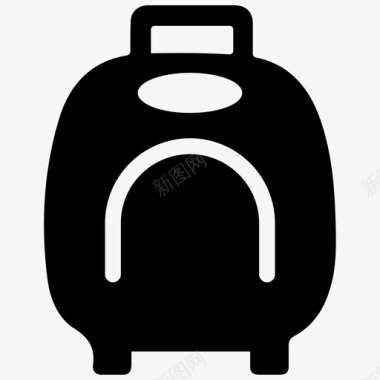 行李袋轮式包车轮袋图标图标