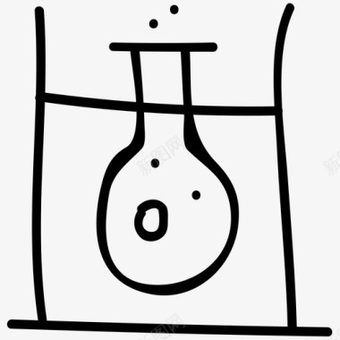 实验科学手绘涂鸦图标图标