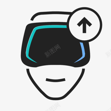 虚拟现实护目镜虚拟现实向上虚拟现实上传图标图标