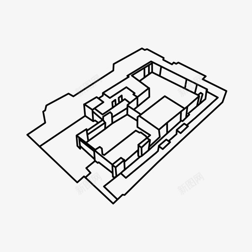 三维模型建筑工程图标svg_新图网 https://ixintu.com 三维平面图 三维模型 工程 平面图 建筑 建筑平面图 透视图 透视建筑