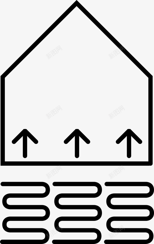 地暖系统能源地热图标svg_新图网 https://ixintu.com 地暖系统 地热 暖气 能源 节能家居系统