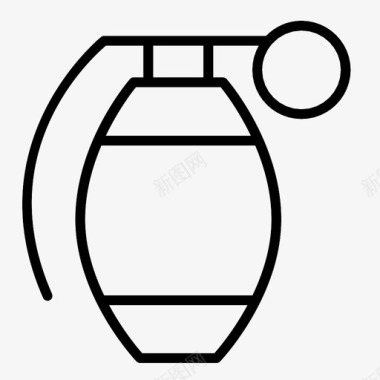 手榴弹炸弹容器图标图标