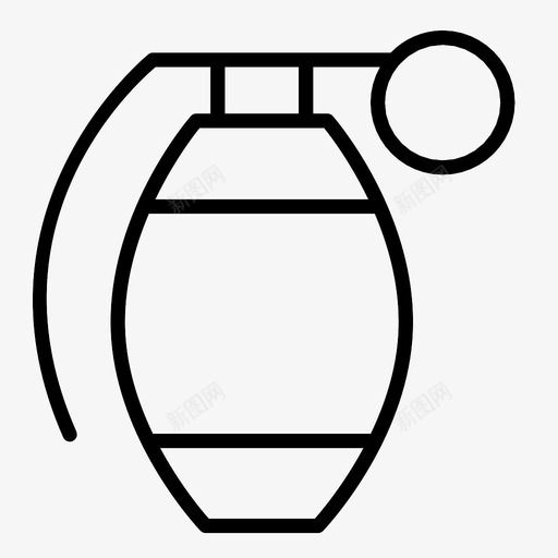 手榴弹炸弹容器图标svg_新图网 https://ixintu.com 喷雾 填充 容器 手榴弹 手雷 杀死 水 炸弹 爆炸 花园