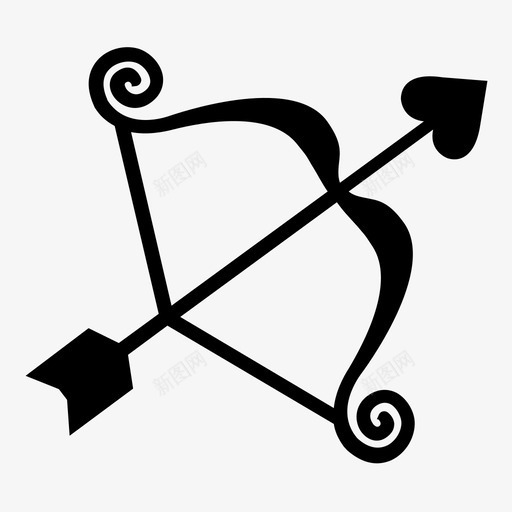 丘比特之箭射箭浪漫图标svg_新图网 https://ixintu.com 丘比特之箭 射箭 小天使 弓 心 情人节 欲望 浪漫 爱情