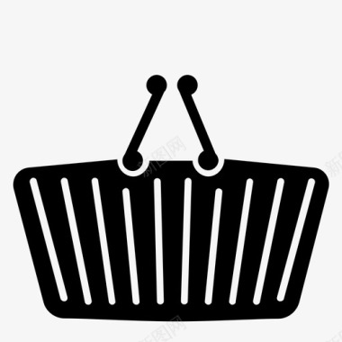 购物篮手提杂货图标图标