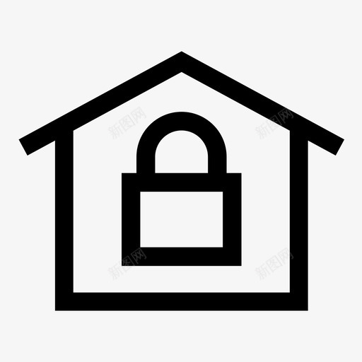 房子隐私私人图标svg_新图网 https://ixintu.com 保护 安全 安全系统 密码 房子 挂锁 私人 隐私