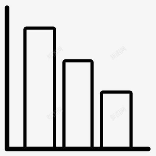 条形图图表比较图标svg_新图网 https://ixintu.com 信息 图表 图表图标 增加 条形图 比较